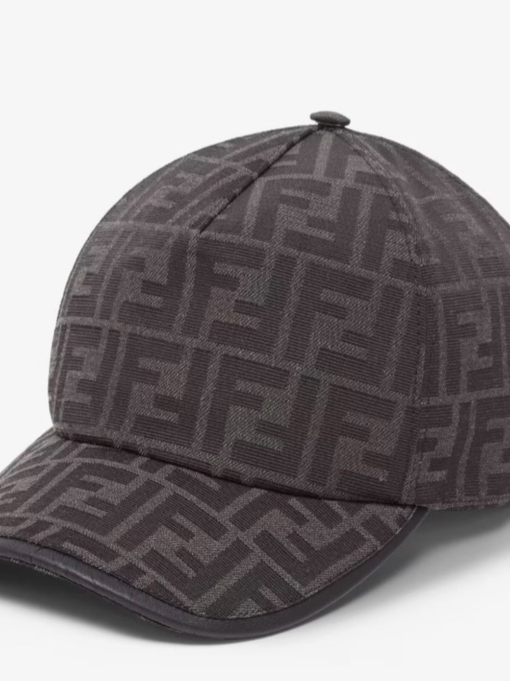 Fendi Monogram Baseball Cap in Charcoal | FF jacquard fabric baseball cap